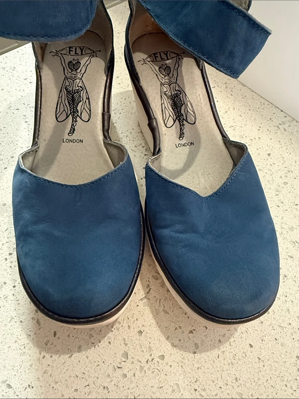 Fly London Womens Yand Pump Wedge 38 blue
